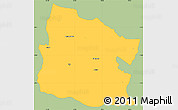 Savanna Style Simple Map of Valverde, single color outside