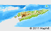 Physical 3D Map of East Timor, single color outside, bathymetry sea