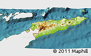 Physical 3D Map of East Timor, single color outside, satellite sea
