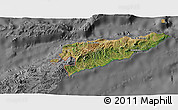 Satellite 3D Map of East Timor, desaturated