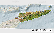 Satellite 3D Map of East Timor, lighten