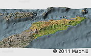 Satellite 3D Map of East Timor, semi-desaturated