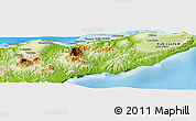 Physical Panoramic Map of Kab. Baucau