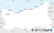 Silver Style Simple Map of Kab. Baucau