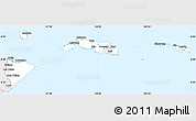 Silver Style Simple Map of Kab. Lautem