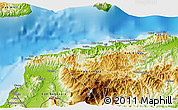 Physical 3D Map of Kab. Liquica