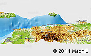Physical Panoramic Map of Kab. Liquica