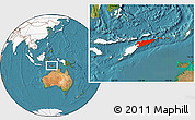 Satellite Location Map of East Timor, highlighted continent