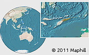 Satellite Location Map of East Timor, lighten, land only