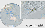Satellite Location Map of East Timor, lighten, semi-desaturated