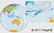 Satellite Location Map of East Timor, political outside