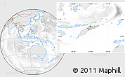 Shaded Relief Location Map of East Timor, lighten, desaturated