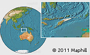 Shaded Relief Location Map of East Timor, satellite outside