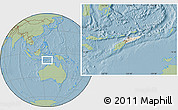 Shaded Relief Location Map of East Timor, savanna style outside, hill shading