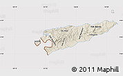 Shaded Relief Map of East Timor, cropped outside