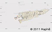 Shaded Relief Map of East Timor, cropped outside