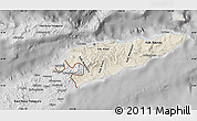 Shaded Relief Map of East Timor, desaturated