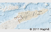 Shaded Relief Map of East Timor, lighten