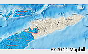 Shaded Relief Map of East Timor, political shades outside, shaded relief sea