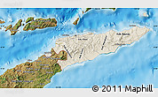 Shaded Relief Map of East Timor, satellite outside, shaded relief sea