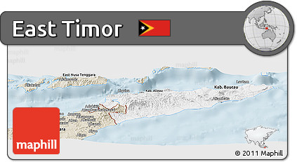 Classic Style Panoramic Map of East Timor
