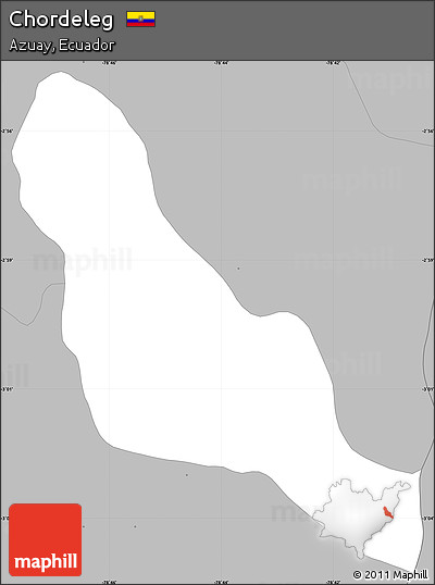 Gray Simple Map of Chordeleg