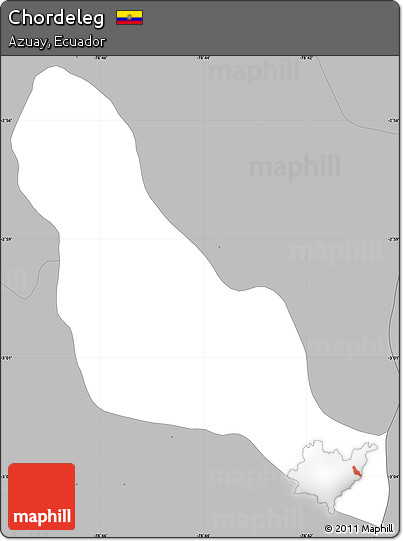 Gray Simple Map of Chordeleg