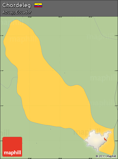 Savanna Style Simple Map of Chordeleg