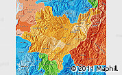 Political Shades Map of Azuay