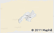 Classic Style 3D Map of Nabon, single color outside