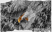 Physical 3D Map of Nabon, darken, desaturated