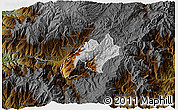 Physical 3D Map of Nabon, darken