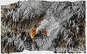 Physical 3D Map of Nabon, darken, semi-desaturated