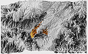 Physical 3D Map of Nabon, desaturated