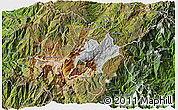 Physical 3D Map of Nabon, satellite outside