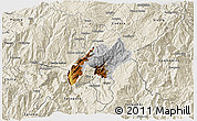Physical 3D Map of Nabon, shaded relief outside