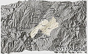Shaded Relief 3D Map of Nabon, darken, semi-desaturated