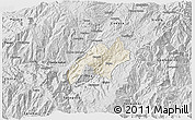 Shaded Relief 3D Map of Nabon, desaturated