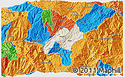 Shaded Relief 3D Map of Nabon, political outside