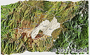 Shaded Relief 3D Map of Nabon, satellite outside