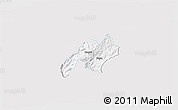 Silver Style 3D Map of Nabon, single color outside