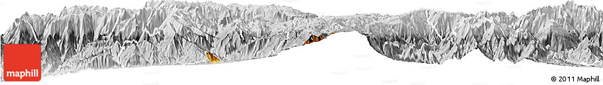 Physical Horizon Map of Nabon, lighten, desaturated