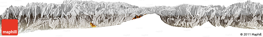 Physical Horizon Map of Nabon, lighten, semi-desaturated