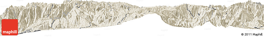Shaded Relief Horizon Map of Nabon