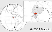 Blank Location Map of Nabon, highlighted country, highlighted parent region, within the entire country