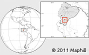 Blank Location Map of Nabon, highlighted country
