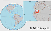 Gray Location Map of Nabon, highlighted parent region