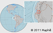 Gray Location Map of Nabon, hill shading