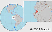 Gray Location Map of Nabon
