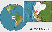 Satellite Location Map of Nabon, highlighted country